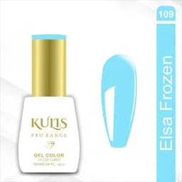 kulis UV Gel Nail Polish 16ml Brush Cap Bottle| Pro Range UV Lamp Cured Gel Color K109 Color: Elsa Frozen image 1