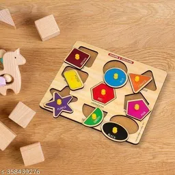 shreevi wooden shapes board puzzle learning and educational kids games puzzle image 2