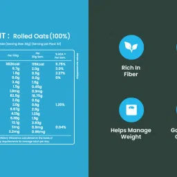 Suprfit 100% Natural 1kg - Rolled Oats image 2