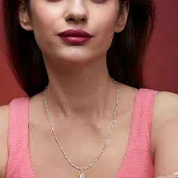 MINUTIAE Brass Silver-Plated Necklace With Chain image 5