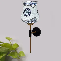 new era Antique Gold Wall Lamp with Mosaic Glass image 2