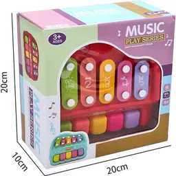 pureey Top 2-in-1 Baby Piano & Xylophone with 5 Vibrant Keys toy for Kids image 5