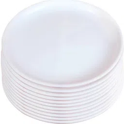 everbuy Branded best quality dinner plates which are microwave and dishwasher safe .white (set of 12) Dinner Plate image 3