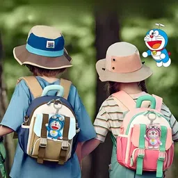 shining gift Cute Doraemon Face Changing Toy With Working Bamboo Copter (Random Colour 1 Pcs) Key Chain image 3