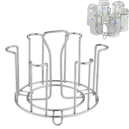 metous 6 Glass Holder – Premium Kitchen Glass Stand | Countertop Glass Cup Organizer Stainless Steel Utility Rack-picture-37