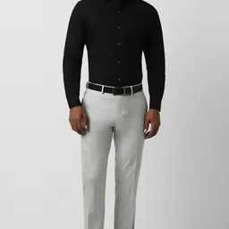 peter england Men Regular Fit Solid Spread Collar Formal Shirt image 2