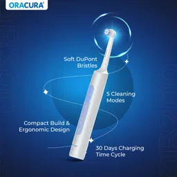 ORACURA OB200 Oscillating Rechargeable Electric Toothbrush | 8,000 rotations/min Electric Toothbrush image 5