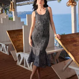 purvaja Women Bodycon Multicolor Midi/Calf Length Dress-picture-10