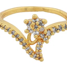 Estele Gold-Plated CZ Finger Ring image 5