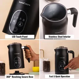 instacuppa 4-in-1 Electric Milk Frother with Smart Temperature Control 500 Watts Electric Kettle image 4