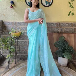 divastri Embroidered Bollywood Georgette Saree image 2