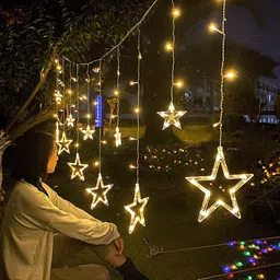 wbd 102 LEDs 3 m Yellow Flickering Star Rice Lights-picture-14