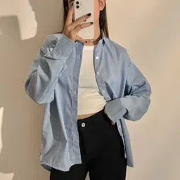 pp vastram Women Regular Fit Striped Slim Collar Casual Shirt-picture-10