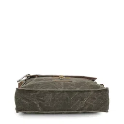 The House of Tara Unisex Charcoal Grey Printed Messenger Bag image 3