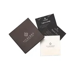 SILBERRY 925 Sterling Silver Rhodium-Plated Square CZ Studded Pendants with Chains image 5