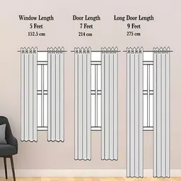 OASIS Beige & Blue Geometric Printed Door Curtain image 3