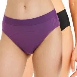 bamboology Pack of 2 Women Periods Purple, Pink Panty image 1