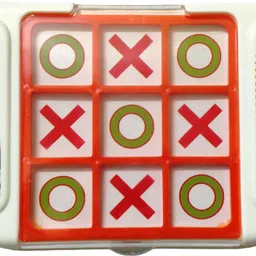 Plastic Pencil Box For Kids With Tic Tac Toe Game On Top - Orange Game Art Plastic Pencil Box-image-36