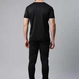 mack jonney VIMAL JONNEY Men Black Solid Tracksuit image 4