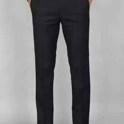 fubar Men Regular Fit Black Polycotton Trousers-picture-32