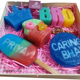 Rakhi Theme Soaps for Boys/Men/ kids with customized name soap and a Rakhi-image-42