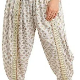 meemaya Printed Rayon Women Harem Pants image 1
