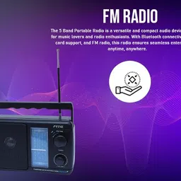 TIWARI TRADING CO Portable FM Radio with Bluetooth Connectivity and USB Supported Radio FM Radio image 2