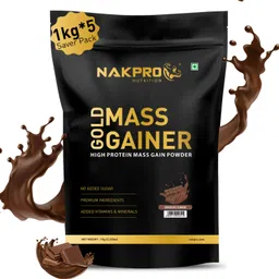 nakpro High Protein & High Calorie Mass Gainer Protein Powder (1kg*5 Pouches) Weight Gainers/Mass Gainers-picture-18