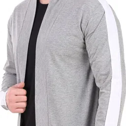 indra fashion Men Jacket Style Full Sleeve Grey Shrug image 3