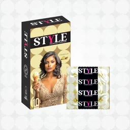 style premium Vanilla Flavoured Dotted Condom image 2