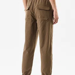 snitch Men Solid Brown Track Pants image 2