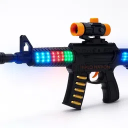 halo nation 3D Light Sound Musical Machine Gun Space Gun Toy AK47 M4 M16 Electric Flash Gun Guns & Darts-picture-39