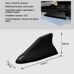 oshotto Black Shark Fin Replacement Signal (AM/FM)Receiver Antenna For Renault Lodgy Hidden Vehicle Antenna image 5