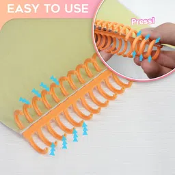 Tsuwezi 4 Pcs of Loose Leaf Plastic Binding Combs Spiral Book Binder for Student Manual Ring Binder image 2