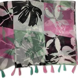 stolevilla Printed Chiffon Women Multicolor Scarf, Stole, Fancy Scarf image 3