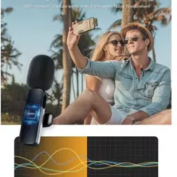 gentle e kart ® K8 Wireless Microphone, Digital Mini Portable Recording Clip Mic Microphone image 5