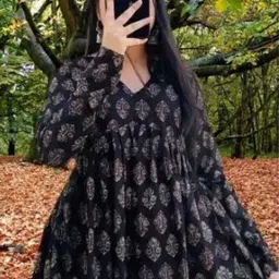 fabista Casual Regular Sleeves Printed Women Black Top image 1