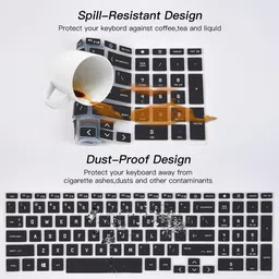 Saco Keyboard Protector Silicone Skin Cover for HP Victus 11th Gen Intel Core FHD Gaming Laptop 16-d0361TX (Black) Keyboard Skin image 4