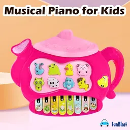 funblast Piano for Kids - Electric Teapot with Organ Keyboard Musical Instrument Toys, Te image 4