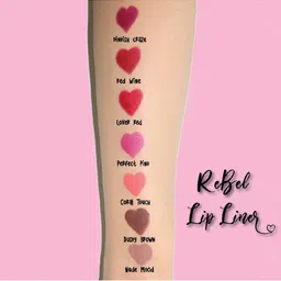 Lenphor Water Resistant Smooth Texture Rebel Lip Liner Pencil - Red Wine 07 image 3