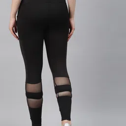blinkin Solid Women Black Tights image 2