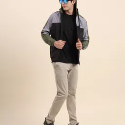 STYLOPLEX premium windcheater Self Design Men Wind Cheater image 5