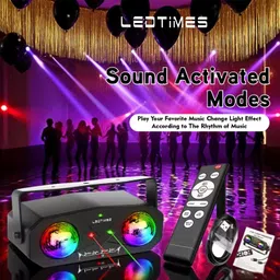 LED TIMES Party Light Projector with Sound Activated RGB LED & For Versatile Use image 3