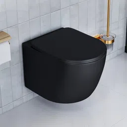 plantex Ceramic Wall Hung Commode for Toilet/Rimless Western Commode/Commode with Soft Closing Toilet Seat - P Trap (APS-3043, Round) Western Commode-picture-20