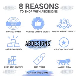 ABDESIGNS Rose Gold-Plated Brass Artificial Stones-Studded Chain image 3