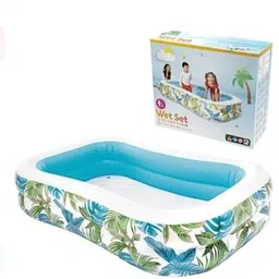 tiny tales Tropical (IND*6523) Swim Center Family Pool With Free Electric Pump Inflatable Swimming Pool-picture-19