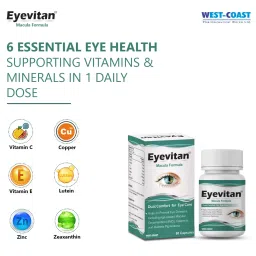 west-coast Westcoast Eyevitan Macula Formula Dual Comfort for Eye Care, Reduces symptoms like Blurry vision, empty spots in vision – 60 Tablets image 4