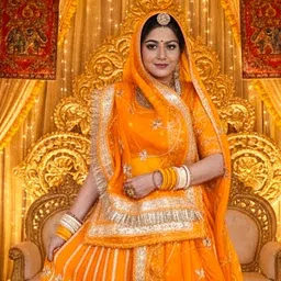 bherva tex Embroidered Semi Stitched Rajasthani Poshak-picture-18