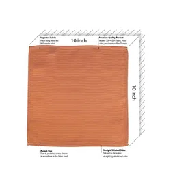 kavove KOVOVE Men Orange & White Striped Pocket Square image 5