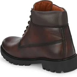 layasa Men's Synthetic Leather Casual Oxford Lace-up Ankle Dress Boots For Men image 5